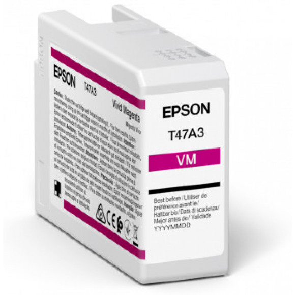 Epson UltraChrome Pro T47A3 - 50 ml - levendig magenta - origineel - inkttank - voor SureColor SC-P900