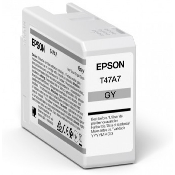 Epson UltraChrome Pro T47A7 - 50 ml - grijs - origineel - inkttank - voor SureColor SC-P900