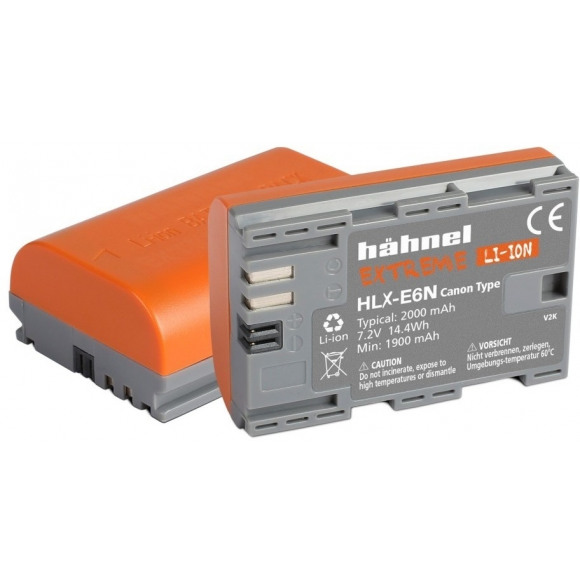 Hahnel HLX-E6N Extreme. Energie-opslagtechnologie accu/batterij: Lithium-Ion (Li-Ion), Capaciteit van de accu/batterij: 2000 mAh, Merkcompatibiliteit: Canon