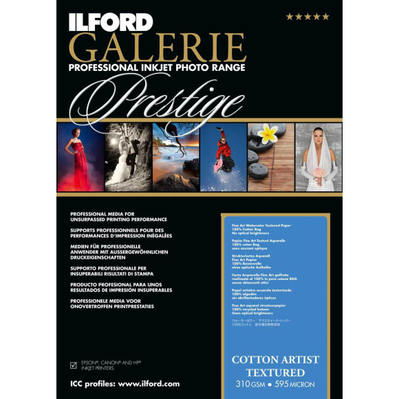ILFORD  Galerie Prestige Cotton Artist Textured 310gsm - 50" - 127cm x 15m - 1 roll