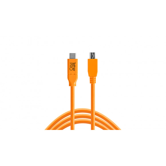 Tether Tools TetherPro USB-C naar USB 2.0 Mini-B 5-Pin 4.6m kabel Oranje