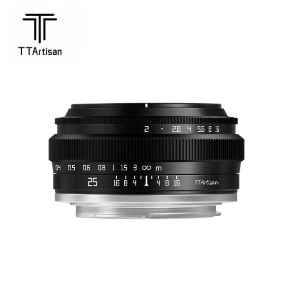 TT Artisan - Cameralens - APS-C 25mm F2 voor Fuji X-vatting, zwart