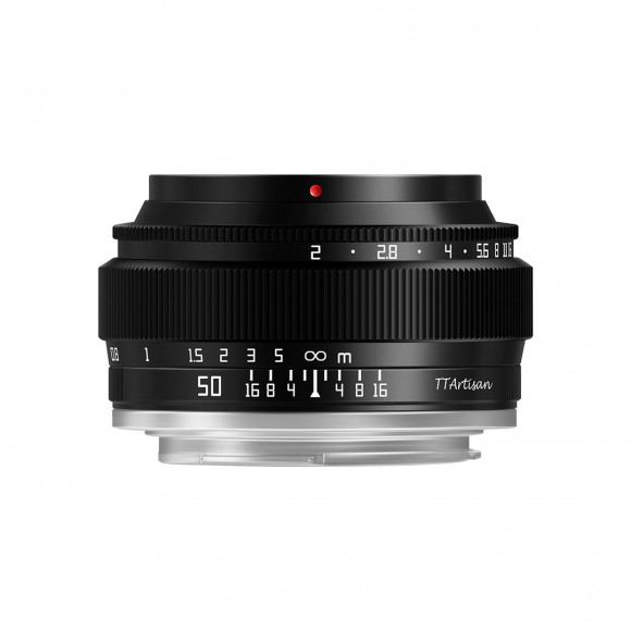 TT Artisan - Cameralens - 50mm F2 voor Canon EOS-M-vatting (Full Frame), zwart