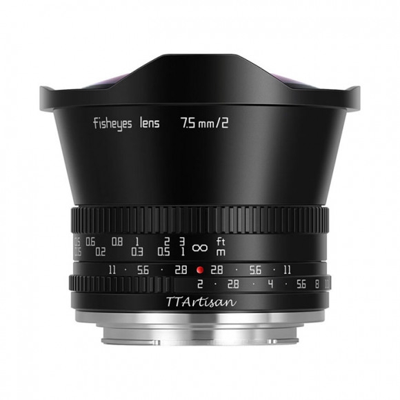 TT Artisan - Cameralens - 7,5 mm F2.0 APS-C voor Fuji FX-vatting