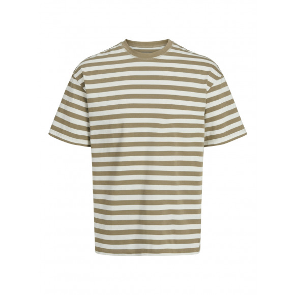 Jack & Jones Jack&Jones Jorbrooklyn Heavy Stripe Tee Silver Sage BEIGE XL