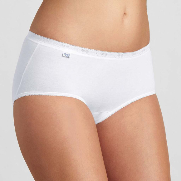 Sloggi Dames Basic+ Midi 4-pack White | Wit | Maat: 46