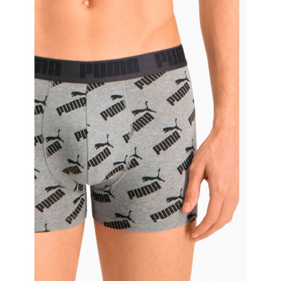 Pua En Aop Boxer 2p Dark Grey Elange | Grijs | Maat: M