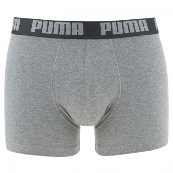 Puma Heren Boxershort Dark Grey/Black 2-Pack ZWART M