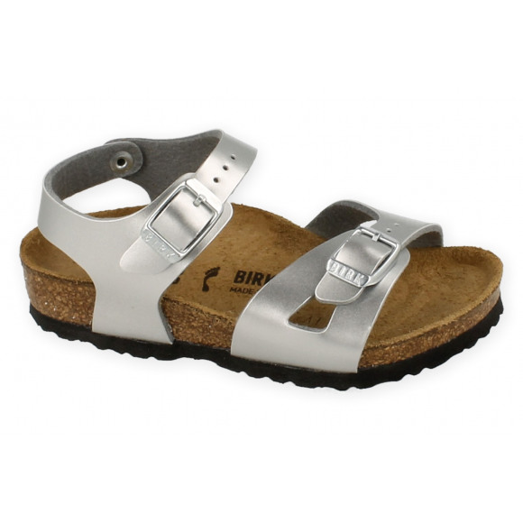 Birkenstock Meisjes Rio ZILVER 25