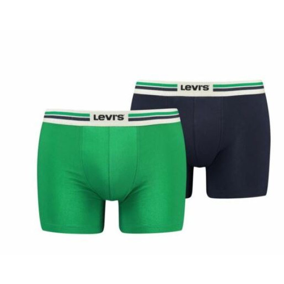 Levi' Heren Placed Prtwr Logo Green/navy Boxer | Maat: S