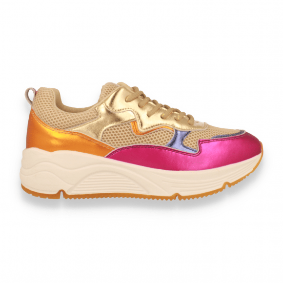 Mode-Mania Dames Sneaker Fuxia/Gold FUSHIA 39