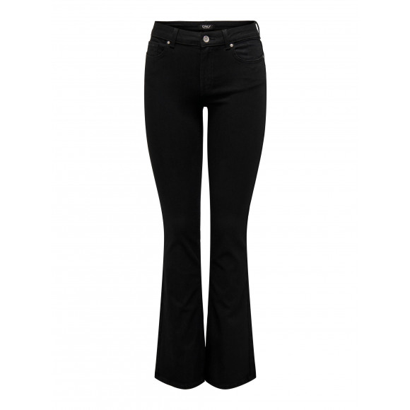 Only Onlblush Mid Flared Rea2343 Black Denim L30 ZWART L