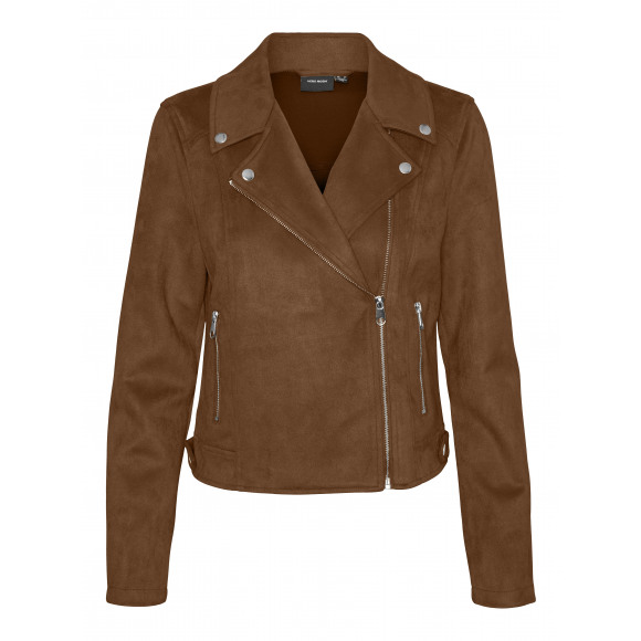 Vero Moda Vmjose Short Faux Suede Jacket Cognac BRUIN S