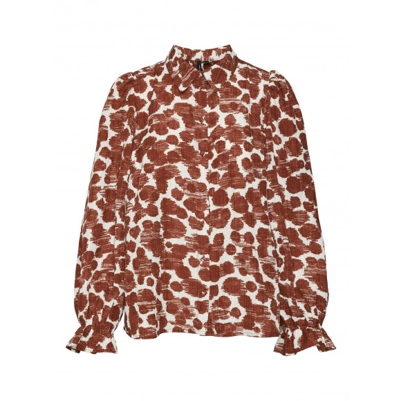 Vero Moda Vmpila Senya Ls Shirt Fired Brick BRUIN M