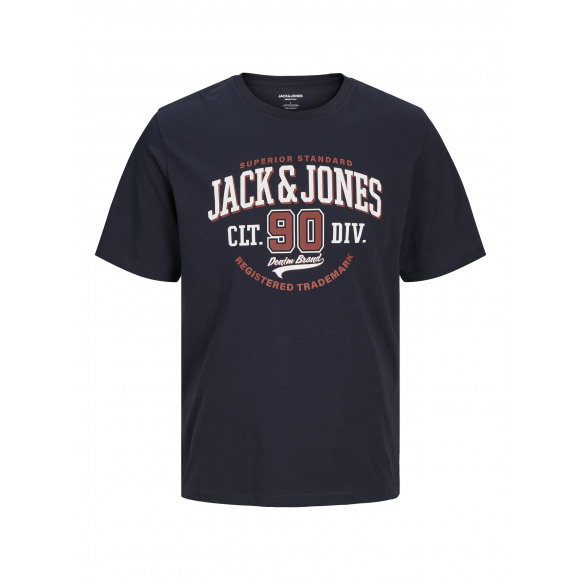 Jack & Jones Jack&Jones Jjelogo Tee Ss O-Neck 2 Dark Navy BLAUW S