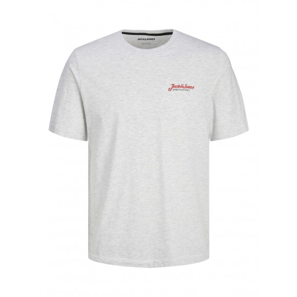 Jack & Jones Jack&Jones Jjerik Tee Ss Crew Neck White Melange GRAU L