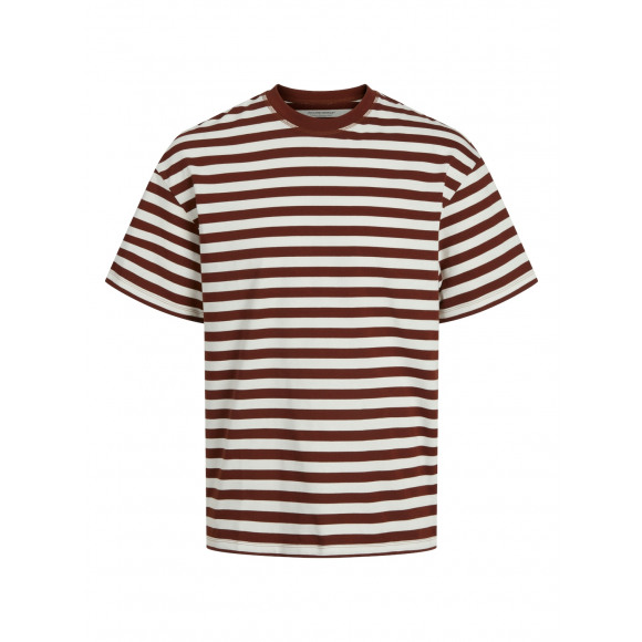 Jack & Jones Jack&Jones Jorbrooklyn Heavy Stripe Tee Brandy Brown BRUIN M