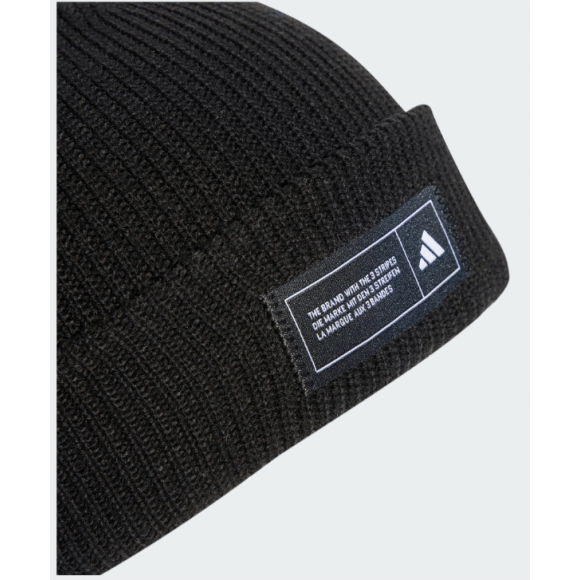 Adidas Beanie Cuff Black/White ZWART One Size