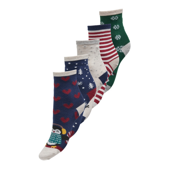 Only Onlchristmas 5 -pack Socks | Multicolour | Maat: One Size