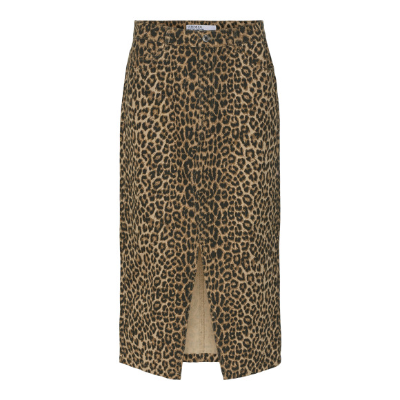 Vero Moda Vmveri Hr Calf Denim Kirt Ilver Mink | Leopard | Maat: S