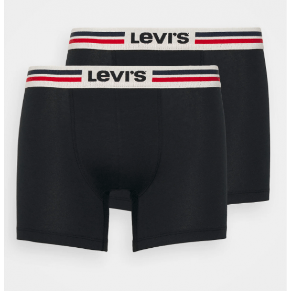 Levi's En Sprtswr Logo Boxer Brief 2p Zwart/zwart | Maat: M