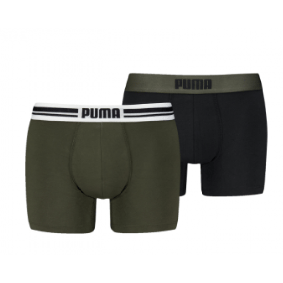 Pua En Everyday Placed Logo Boxers 2p Forest Night | Kaki | Maat: M