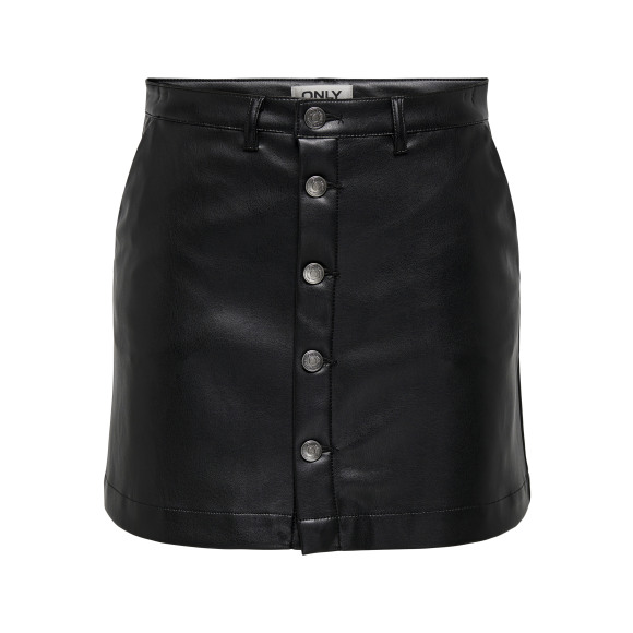 Only Onlaazing Liora Hw Faux Leat Skirt Black | Zwart | Maat: M