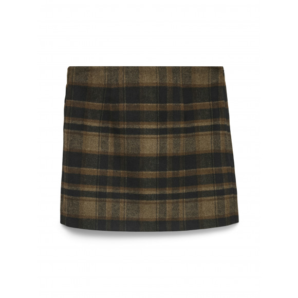 Vero Moda Vmsimma Mw Short Check Skirt Chocalte Torte | Bruin | Maat: 40