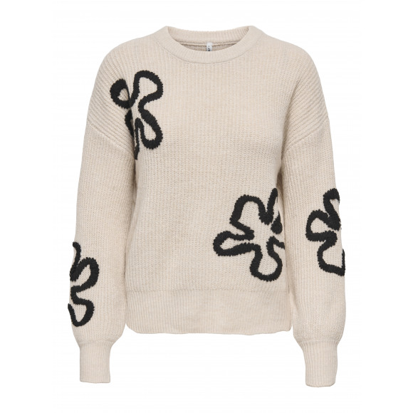 Only Ony Ondaisy S Stich O-neck Pumice Stone Back &VerticalLine; Beige &VerticalLine; Maat: 