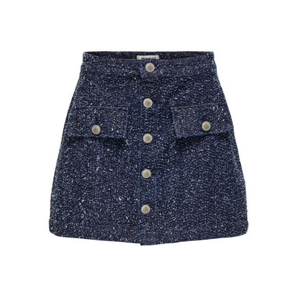 Only Onlaan Boucle Skirt Dark Blue Deni | Blauw | Maat: M