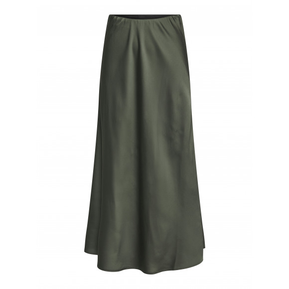 Only Onlika Vis Satin Long Skirt Kababa | Kaki | Maat: M