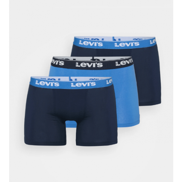 Levi's En Repeat Logo Boxer Brief 3p Blue Cobo | Blauw | Maat: M