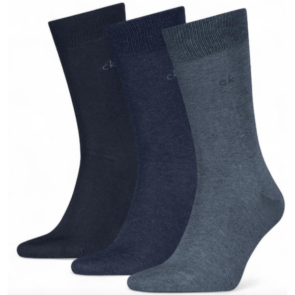 Calvin Klein Men Sock 3p Denim | Blauw | Maat: 43/46