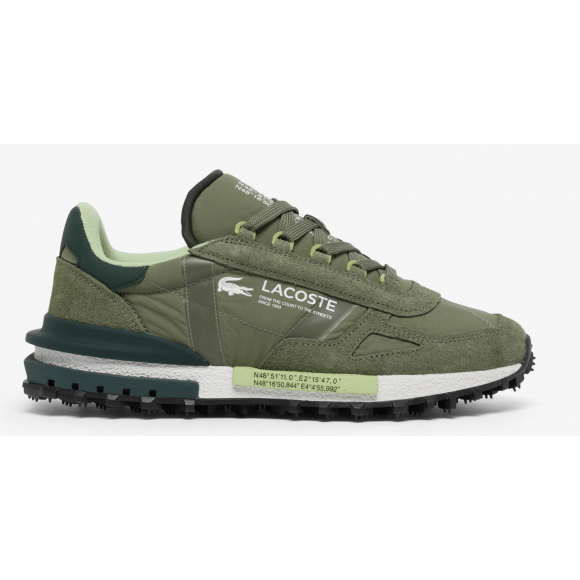 Lacoste Heren Running Elite Active /Wit | Maat: 46 Kaki