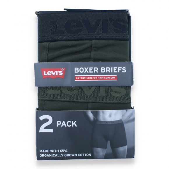 Levi's En Twill Wb Boxer Brief 2p | Kaki | Maat: M