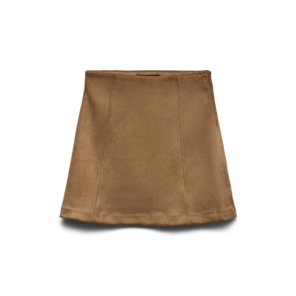 Vero Oda Vdonnahazel Hw Above Knee Skirt | Cognac | Maat: M