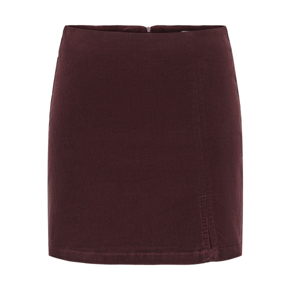 Only Onlflora Hw Cord Short Slit Skirt Rum Raisin | Bordeaux | Maat: XS