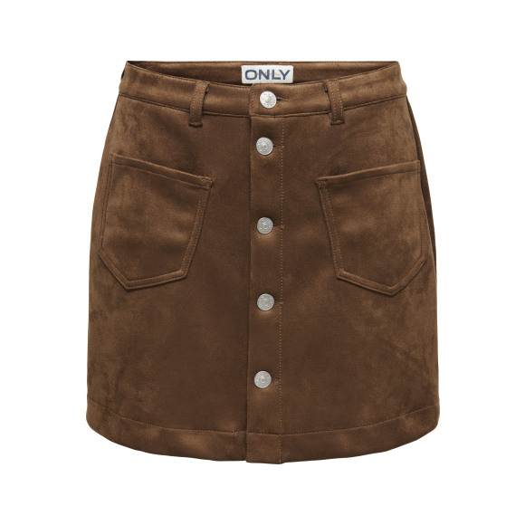 Only Onlaazing -stina Faux Sue Skirt Soft Silt | Bruin | Maat: M