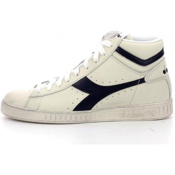 Diadora Game L High Waxed sneaker hoog White/Black WIT 44