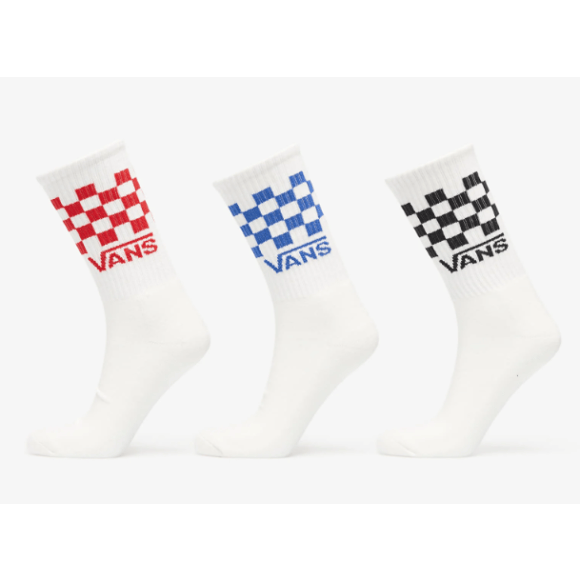 Vans Cassic Check Crew 3-pack White | Wit | Maat: L