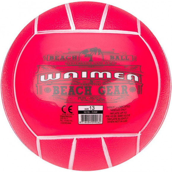 waimea Strandbal pvc 13cm Fluo Roze Fluoroze 13cm