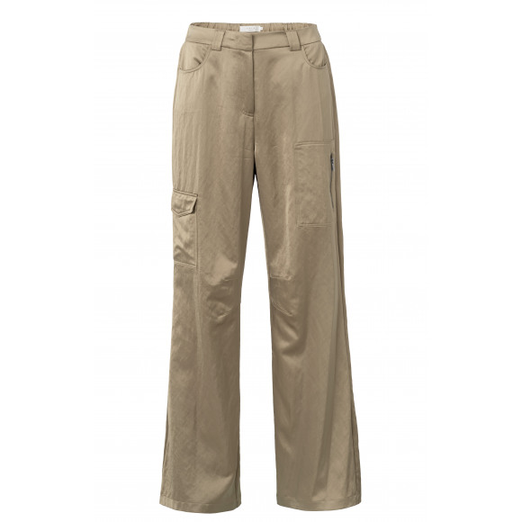 YAYA - SAFARI Satin wide leg cargo broek SAFARI 36