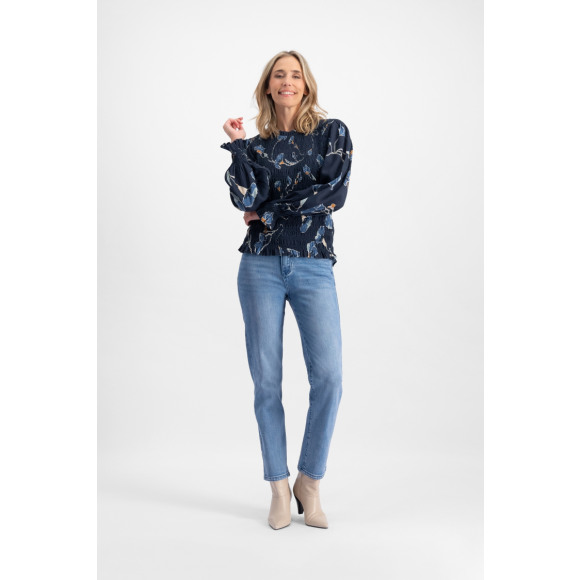 Florez - Blauw Jeans straight Blauw 26 - Maat 26