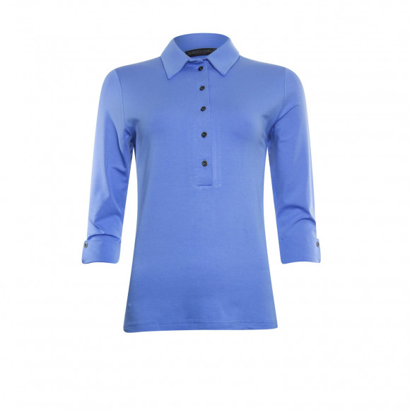 Roberto Sarto - Blauw 111.115 Polo 3/4 mw uni Blauw 48 - Maat 48