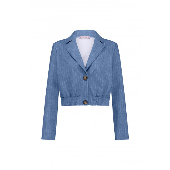 Studio Anneloes Blauw Pinstripe blazer Blauw XXL Maat XXL