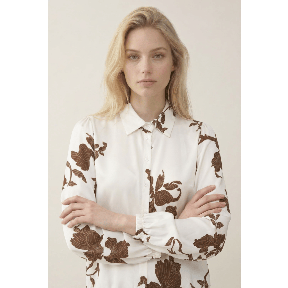 Helena Hart - Ecru | Dames | Blouse | Ecru | 3XL | regular | Kamst mode