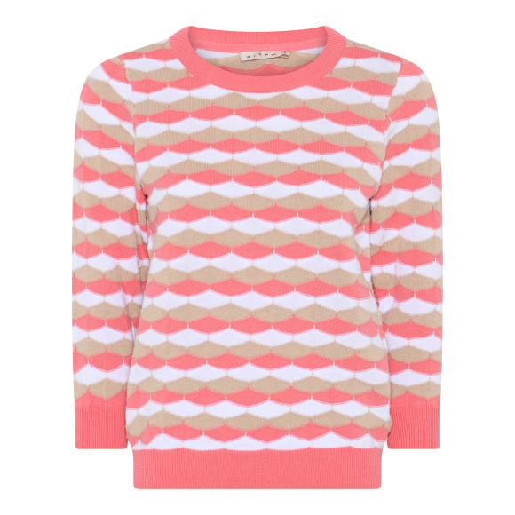 micha - Koraal | Dames | Trui | Koraal | 4XL | regular | Kamst mode