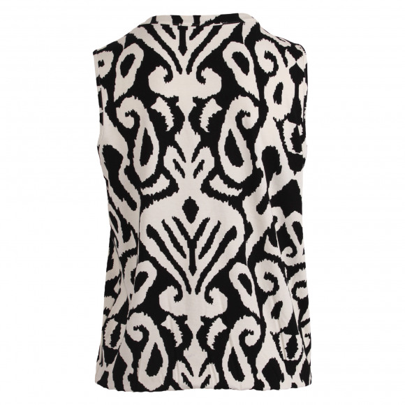 Enjoy - Zwart Blouson ml Ikat Zwart S - Maat S