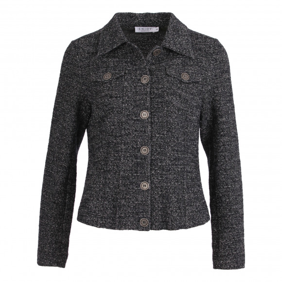 Enjoy - Grijs | Dames | Blazer | Grijs | XXL | regular | Kamst mode
