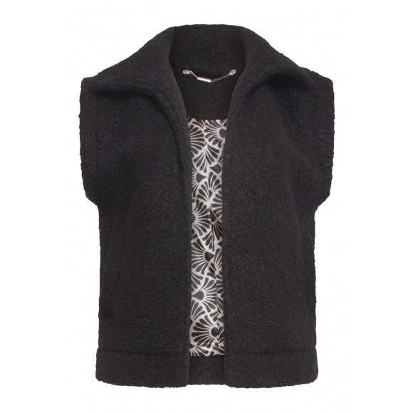 Smashed Lemon - Zwart Boucle gilet Zwart M - Maat M